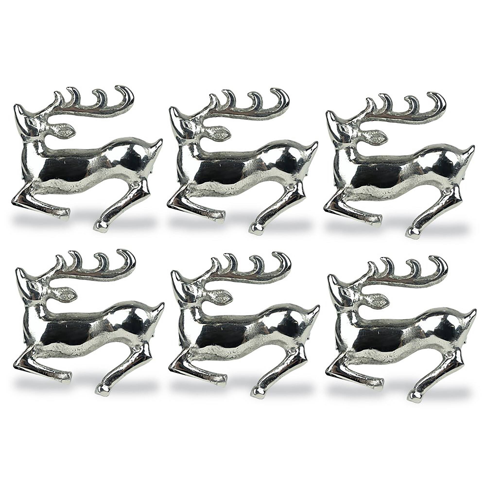DII® Silver Stag Napkin Rings, 6ct.